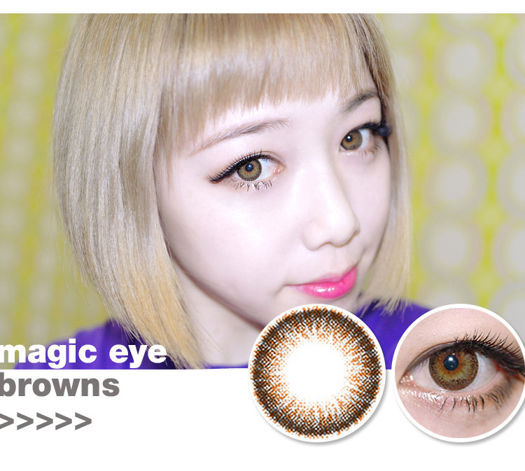 Poly Touch Magic eye brown(Toric) / natural contact lenses