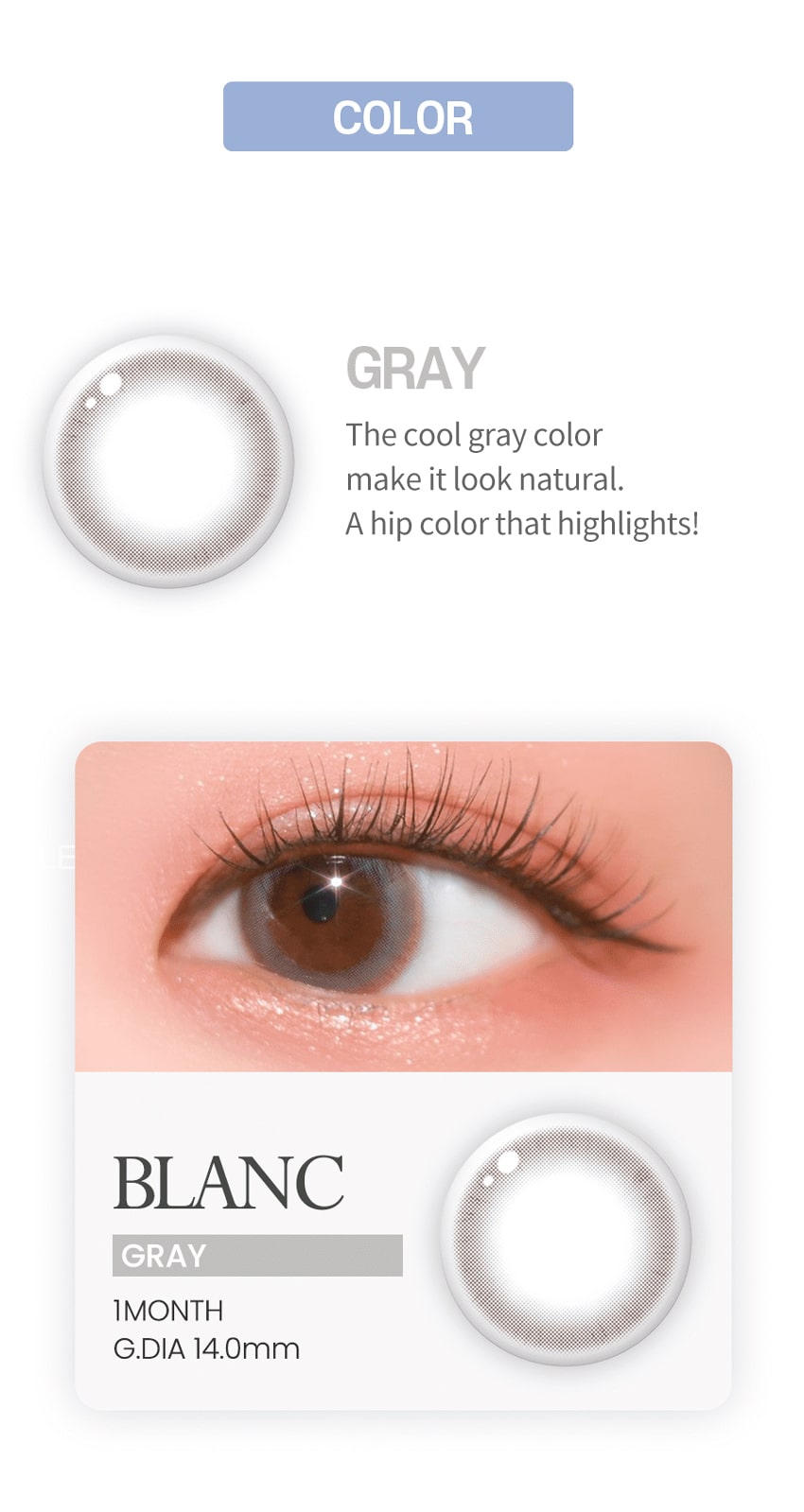 doonoon, mimoblanc, new color, monthly, queencontacts, korean colored contacts, gray