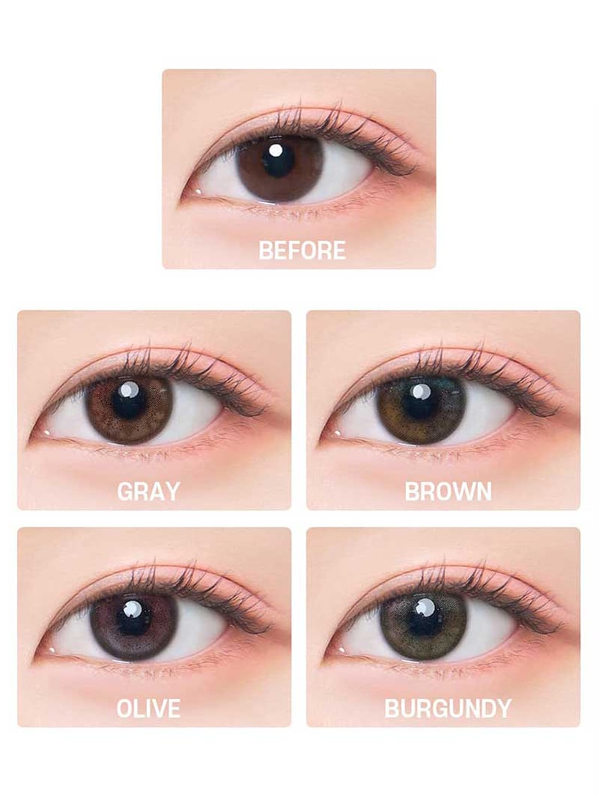 doonoon, jinjushell, new color, 1day, queencontacts, korean colored contacts, olive, burgundy, sns