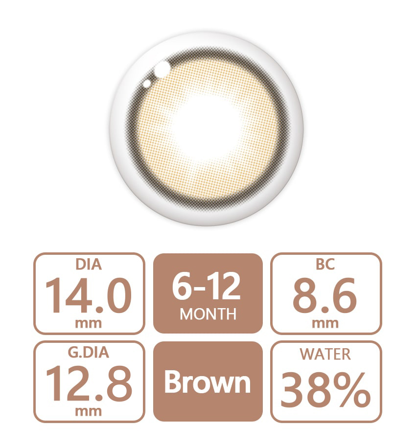 doonoon, URRING, Suzy,Brown,乱視用,カラコン,韓国人気,ナチュラル,清純,siliconehydrogel,1年カラコン